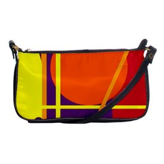 Orange Abstract Design Shoulder Clutch Bags