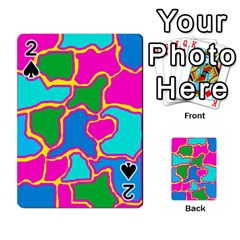 Colorful Abstract Design Playing Cards 54 Designs  by Valentinaart