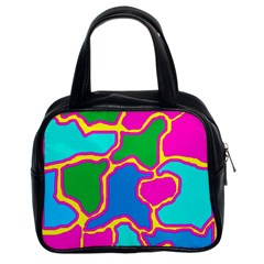 Colorful Abstract Design Classic Handbags (2 Sides) by Valentinaart