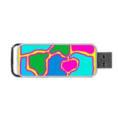 Colorful Abstract Design Portable Usb Flash (two Sides) by Valentinaart