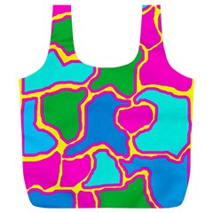 Colorful Abstract Design Full Print Recycle Bags (l)  by Valentinaart