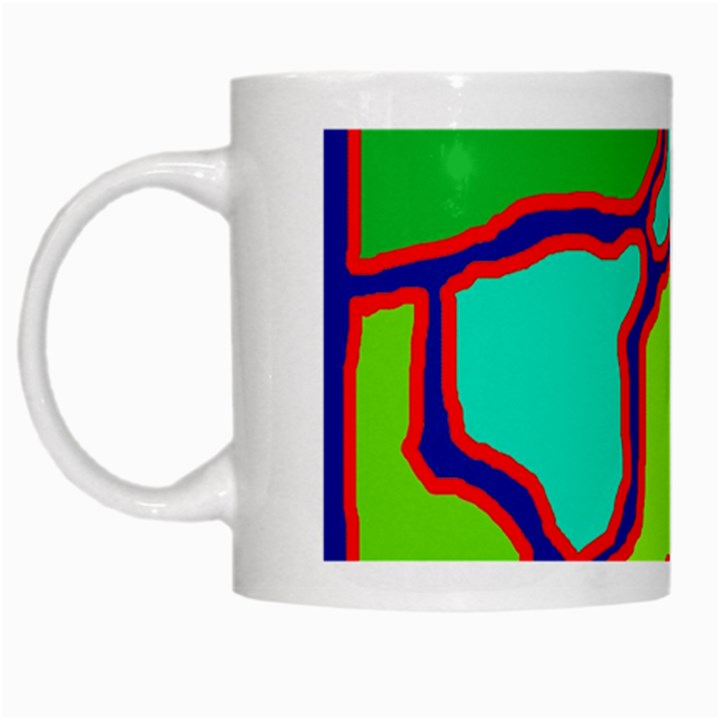 Colorful abstract design White Mugs
