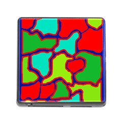 Colorful Abstract Design Memory Card Reader (square) by Valentinaart