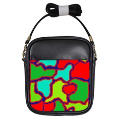 Colorful Abstract Design Girls Sling Bags by Valentinaart