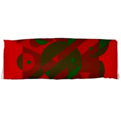 Red And Green Abstract Design Body Pillow Case Dakimakura (two Sides) by Valentinaart