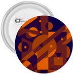 Blue and orange abstract design 3  Buttons Front