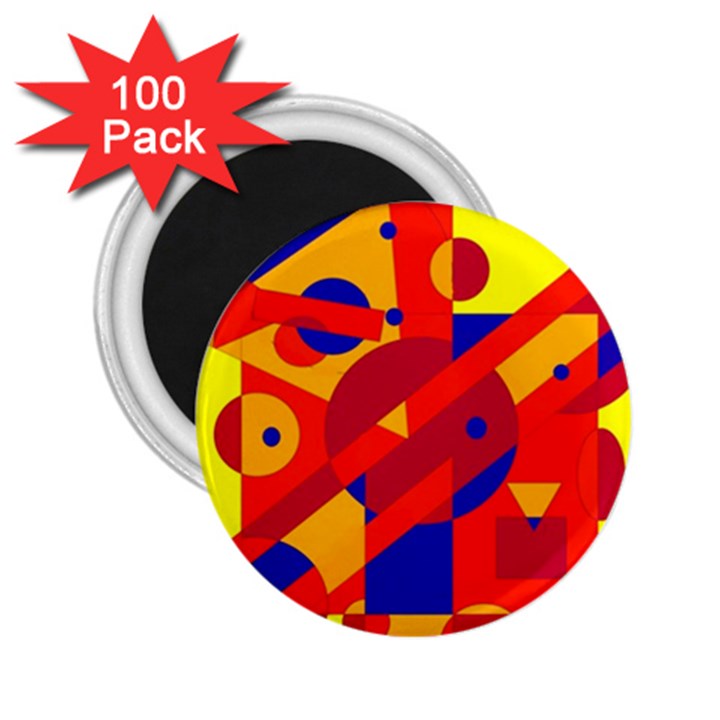 Colorful abstraction 2.25  Magnets (100 pack) 