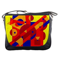 Colorful Abstraction Messenger Bags by Valentinaart