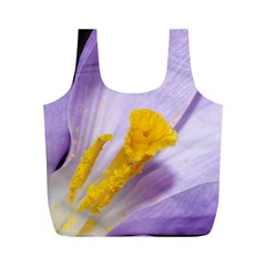 Purple Crocus Full Print Recycle Bags (m)  by PhotoThisxyz