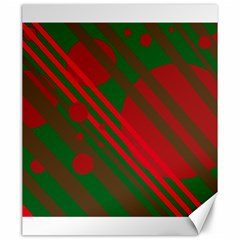 Red and green abstract design Canvas 20  x 24  