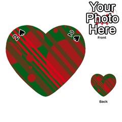 Red and green abstract design Playing Cards 54 (Heart) 