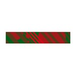 Red and green abstract design Flano Scarf (Mini) Front