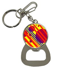 Hot Circles And Lines Bottle Opener Key Chains by Valentinaart