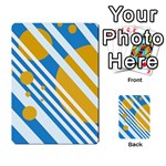 Blue, yellow and white lines and circles Multi-purpose Cards (Rectangle)  Back 9