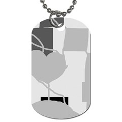 Gray Hart Dog Tag (two Sides) by Valentinaart