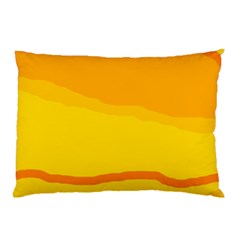 Yellow Decorative Design Pillow Case (two Sides) by Valentinaart