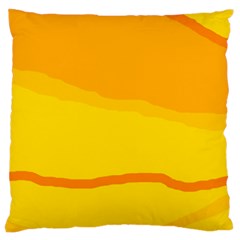 Yellow Decorative Design Large Cushion Case (one Side) by Valentinaart