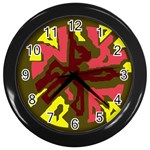 Abstract design Wall Clocks (Black) Front