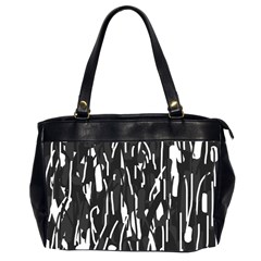 Black And White Elegant Pattern Office Handbags (2 Sides)  by Valentinaart