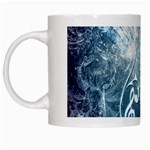 Music, Decorative Clef With Floral Elements In Blue Colors White Mugs Left