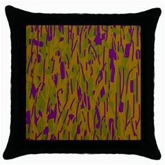 Decorative pattern  Throw Pillow Case (Black)