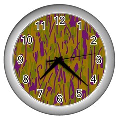 Decorative pattern  Wall Clocks (Silver) 