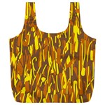 Yellow pattern Full Print Recycle Bags (L)  Front
