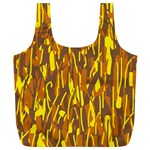 Yellow pattern Full Print Recycle Bags (L)  Back