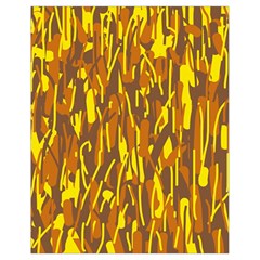Yellow Pattern Drawstring Bag (small) by Valentinaart