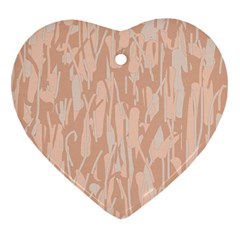 Pink Pattern Heart Ornament (2 Sides)