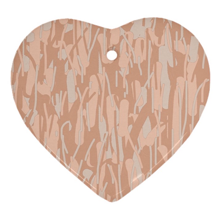 Pink pattern Heart Ornament (2 Sides)