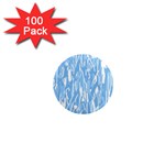 Blue pattern 1  Mini Magnets (100 pack)  Front