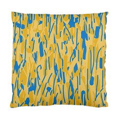 Yellow And Blue Pattern Standard Cushion Case (two Sides) by Valentinaart