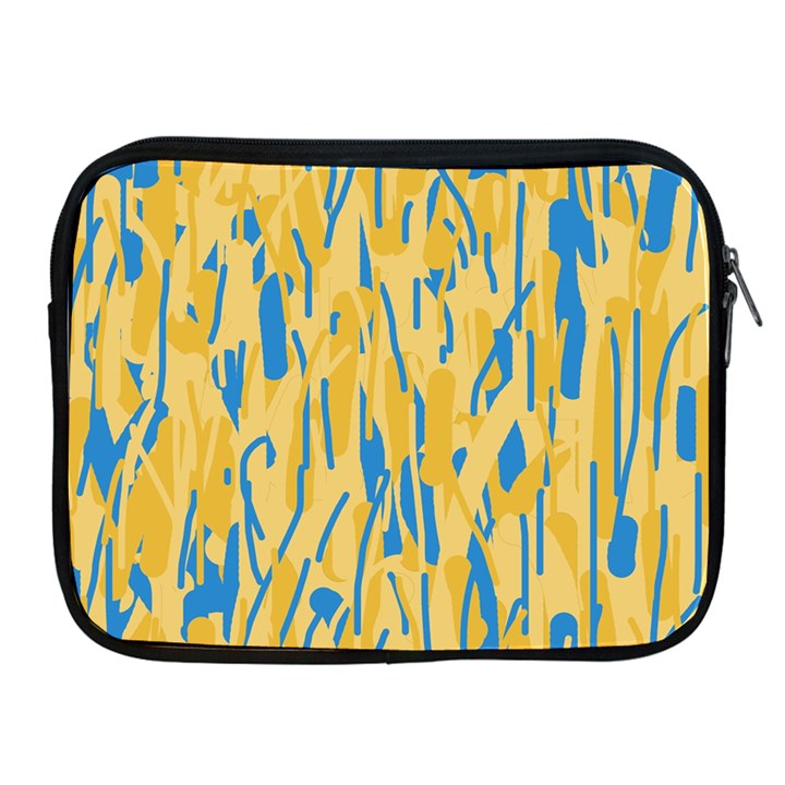 Yellow and blue pattern Apple iPad 2/3/4 Zipper Cases