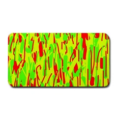 Green And Red Pattern Medium Bar Mats by Valentinaart