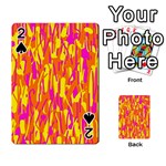 Pink and yellow pattern Playing Cards 54 Designs  Front - Spade2