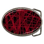 Black and red pattern Belt Buckles Front