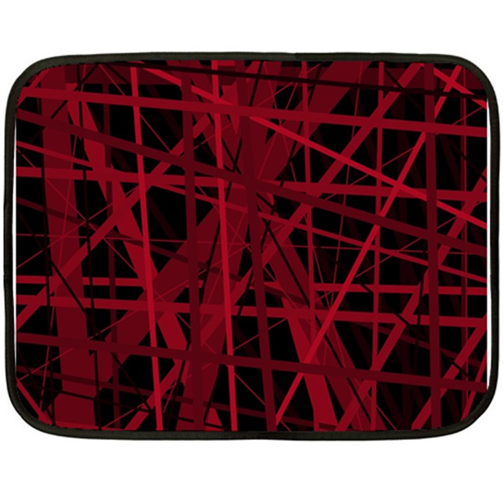 Black and red pattern Double Sided Fleece Blanket (Mini) 