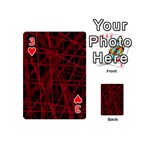 Black and red pattern Playing Cards 54 (Mini)  Front - Heart3