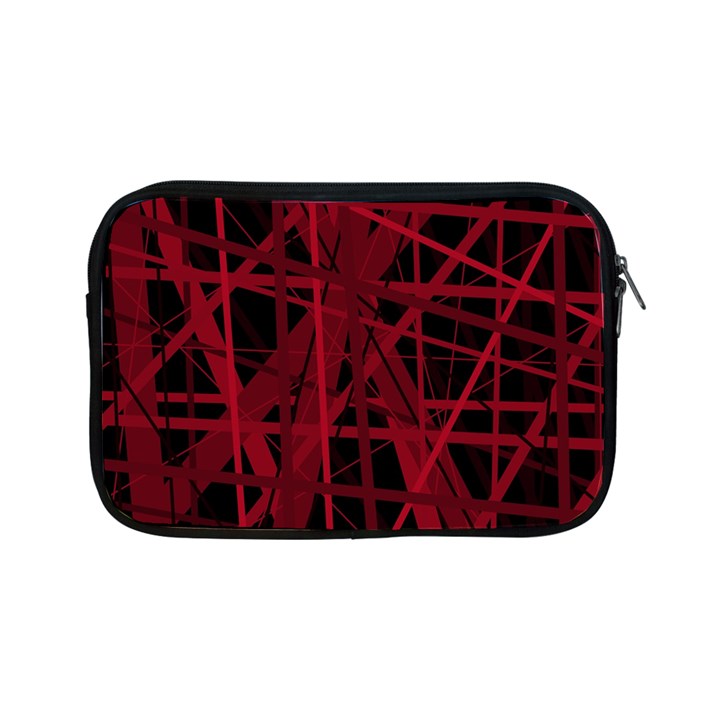Black and red pattern Apple iPad Mini Zipper Cases