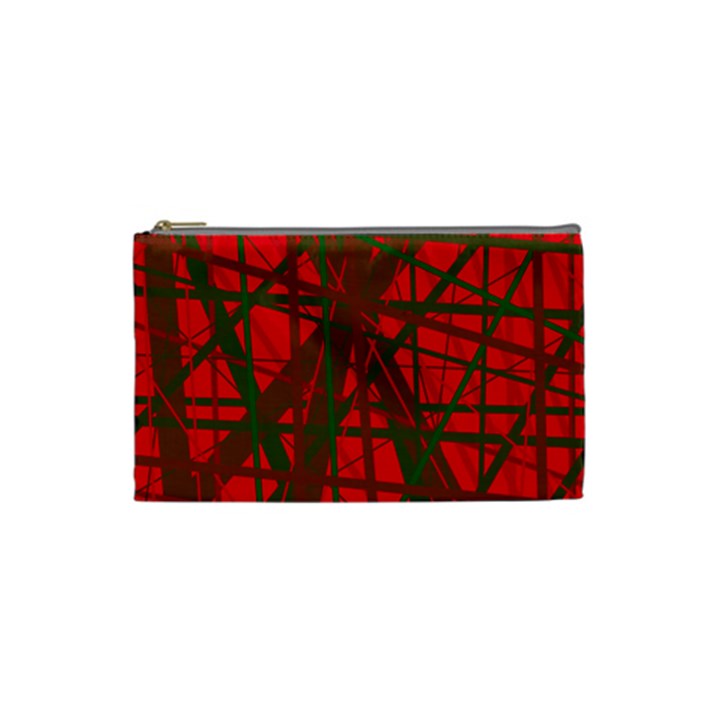 Red pattern Cosmetic Bag (Small) 