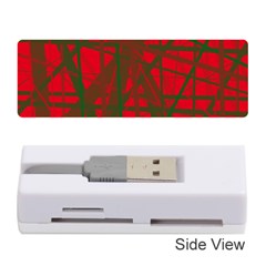 Red Pattern Memory Card Reader (stick)  by Valentinaart