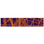 Blue and orange pattern Flano Scarf (Small) Back