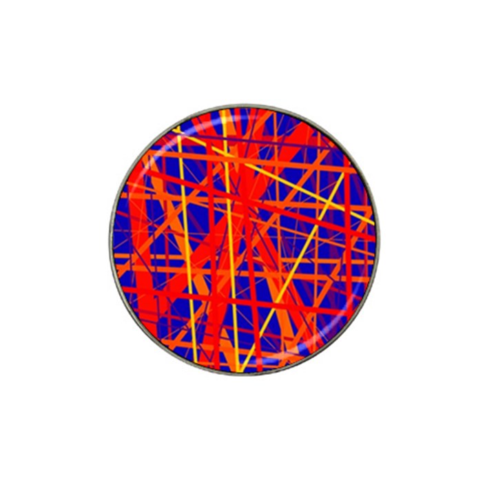 Orange and blue pattern Hat Clip Ball Marker (10 pack)