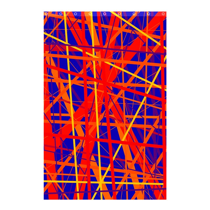 Orange and blue pattern Shower Curtain 48  x 72  (Small) 