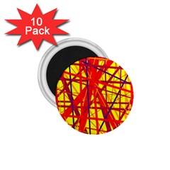 Yellow And Orange Pattern 1 75  Magnets (10 Pack)  by Valentinaart