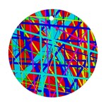 Colorful pattern Round Ornament (Two Sides)  Front