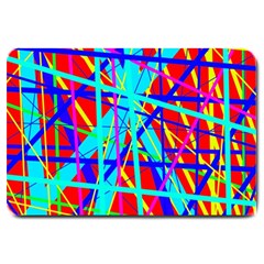 Colorful Pattern Large Doormat  by Valentinaart