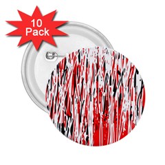 Red, Black And White Pattern 2 25  Buttons (10 Pack)  by Valentinaart