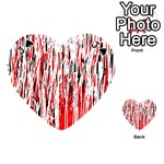 Red, black and white pattern Playing Cards 54 (Heart)  Front - SpadeJ